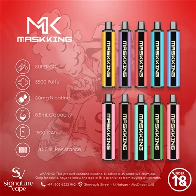 Stiilne maskeeriv Super CC 3500 Puff ühekordne vape